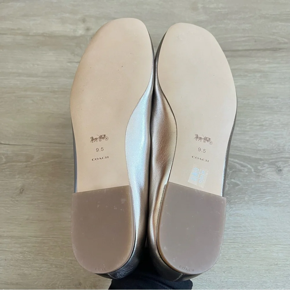 Coach Whitley Mary Jane Ballet Flats Rose Gold SZ 9.5 NWOT - Picture 8 of 8